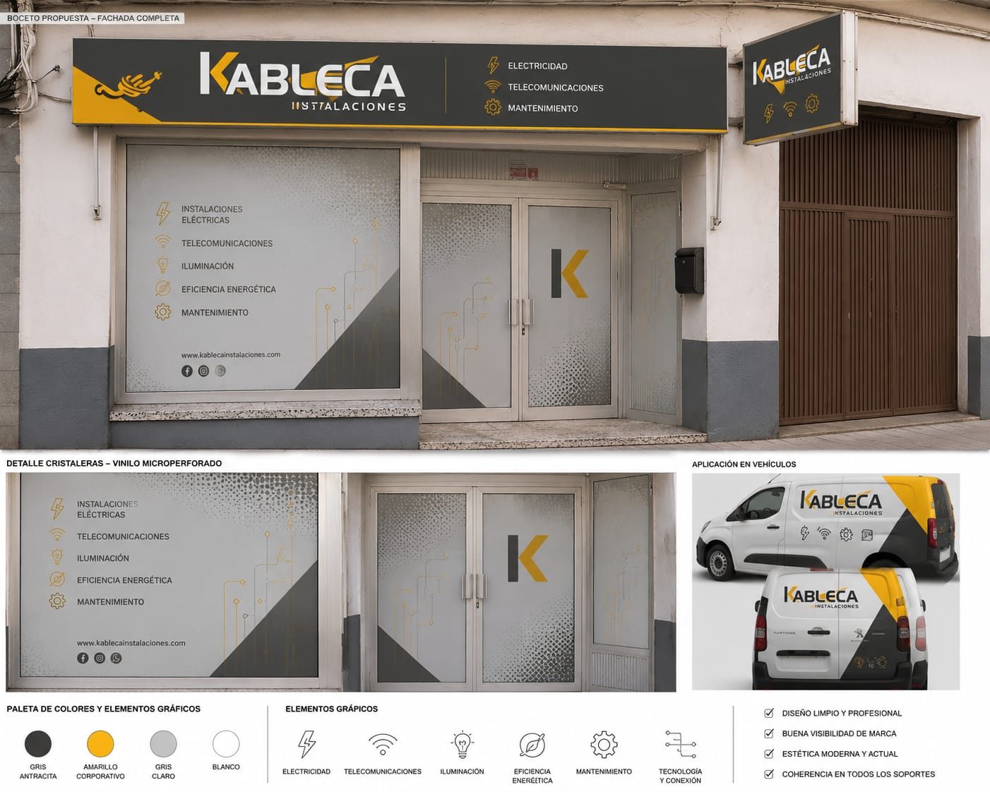 Trabajo de instalaciones eléctricas de Kableca
